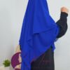 Hijab-Isdel -Khimar-femme-deux-couches Mayar Bleu roi