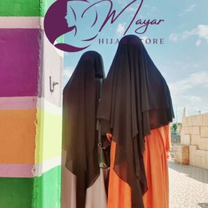 Hijab-Isdel -Khimar-femme-deux-couches Mayar Noir