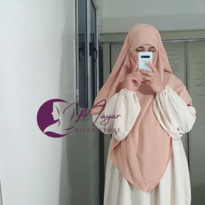 Hijab-Isdel-Khimar-femme-deux-couches-Mayar-Rose-Nude