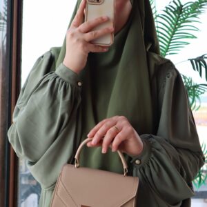 Jilbab Zahra Vert militaire - mayar hijab store