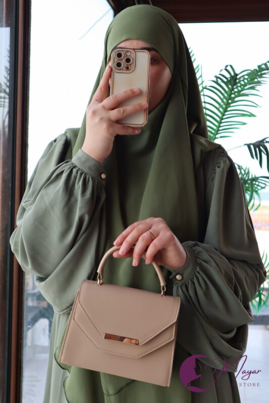 Jilbab Zahra Vert militaire - mayar hijab store