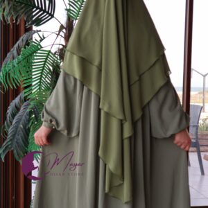 Jilbab Zahra Vert militaire - mayar hijab store