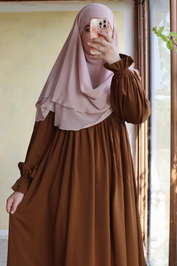 Jilbab femme abaya femme Chams marron