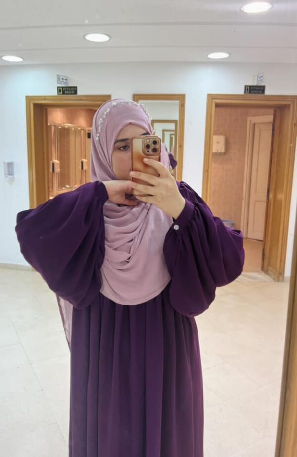 Jilbab femme abaya femme Zahra aubergine